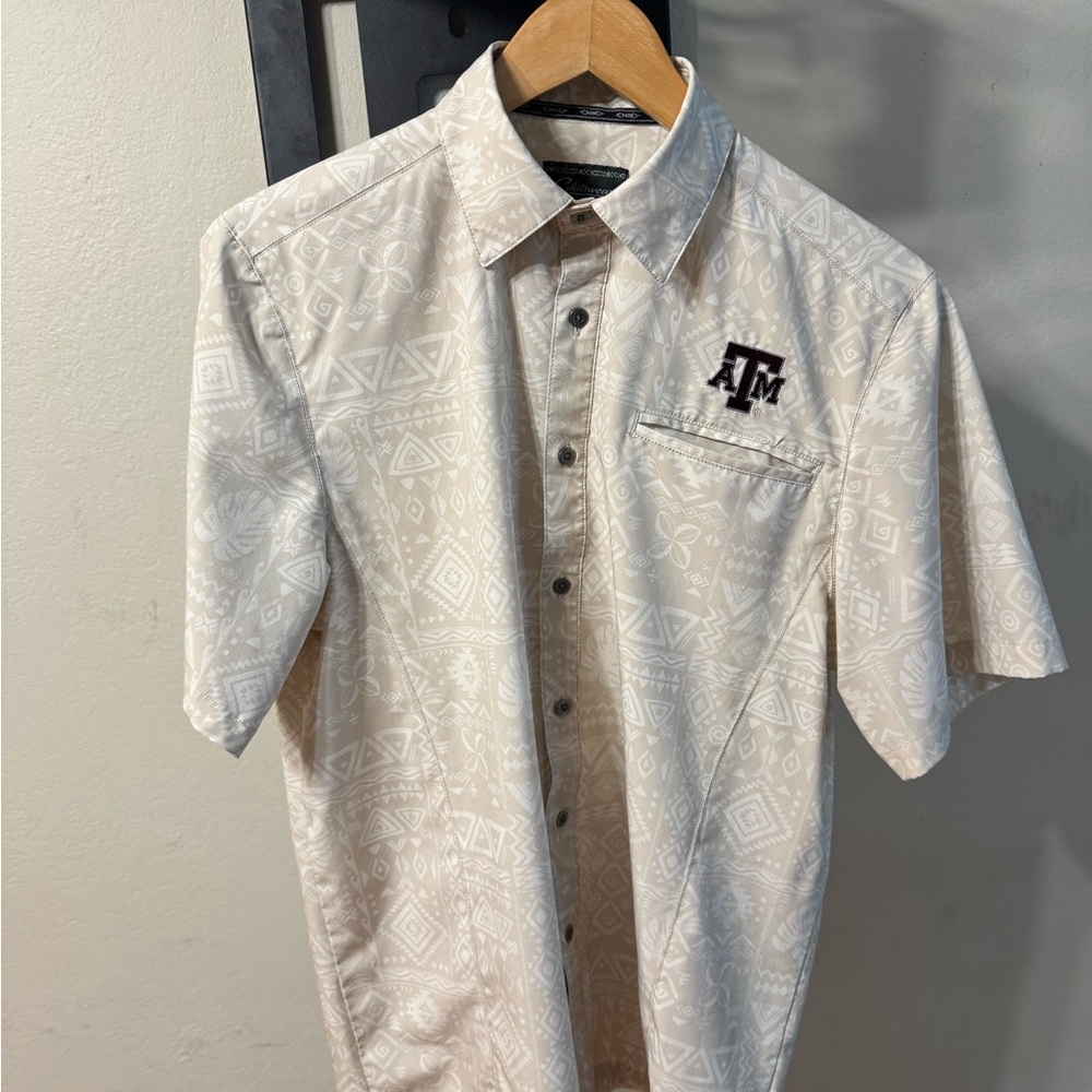 Texas A&M Men's Beige Patterned Shirt